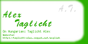 alex taglicht business card